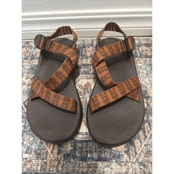 Chaco Other - Chaco Size 10M Men’s Brown And Orange Braid Adjustable Comfort Sport Sandals